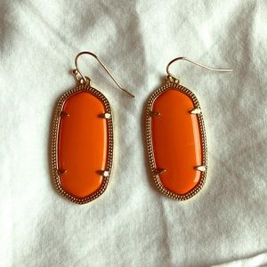 Kendra Scott Orange Drop Earrings